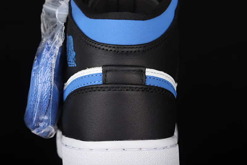 All categories Air Jordan Jordan series basketball shoes Air Jordan 1 Mid Air Jordan 1 Mid AJ1 Joe 1 black and white blue panda mid-top cultural basketball shoes 554725-140